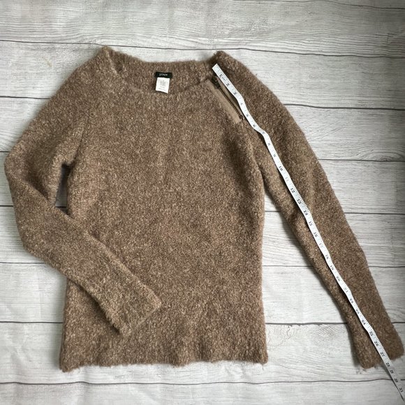 Camel J.Crew Side Zip Sweater - Picture 3 of 6
